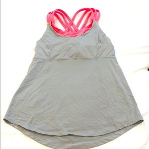 Lululemon | Free to Be Gray and Pink Tank